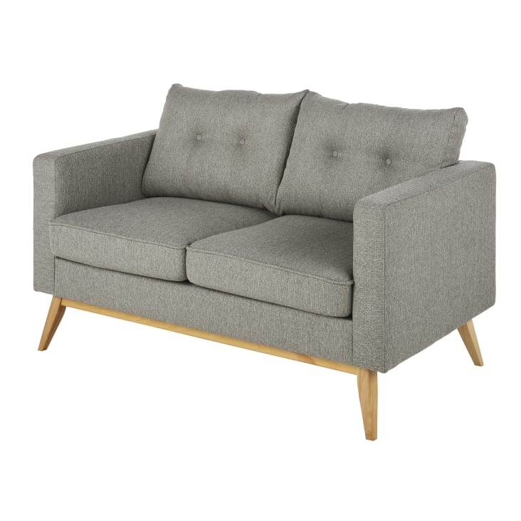 Maisons du Monde Brooke - Sofá de estilo escandinavo de 2 plazas gris claro moteado Rebajas baratas