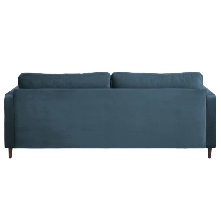 Maisons du Monde Olivia - Sofá cama de 3/4 plazas de terciopelo azul Ventas relámpago