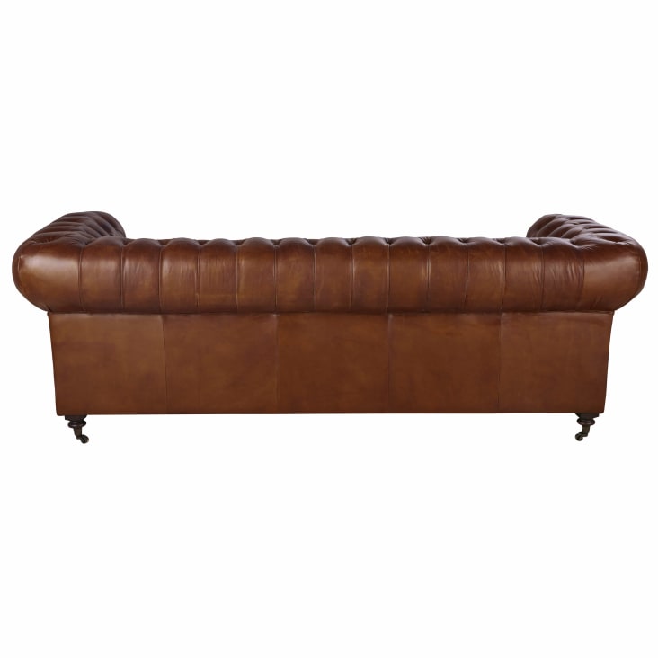 Maisons du Monde Chesterfield - Sofá capitoné vintage de 4 plazas de cuero marrón Mejor oferta