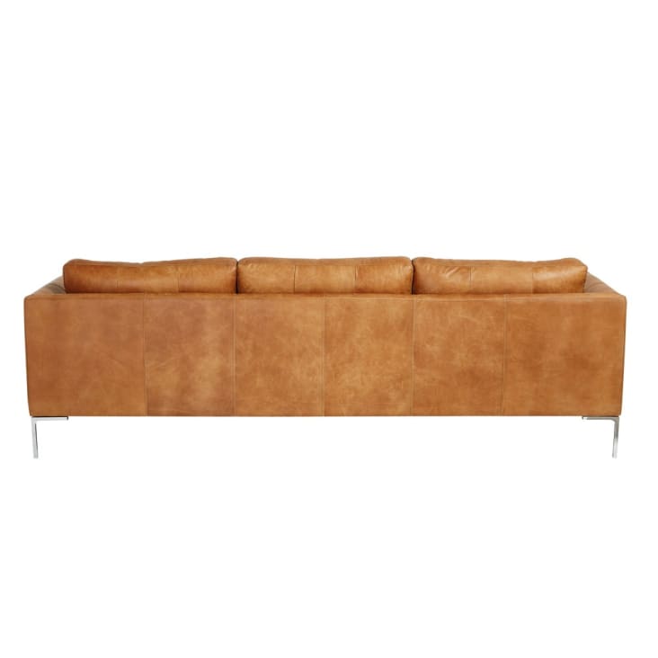 Maisons du Monde Hayden - Sofá de 3 plazas de piel camel Rebajas top
