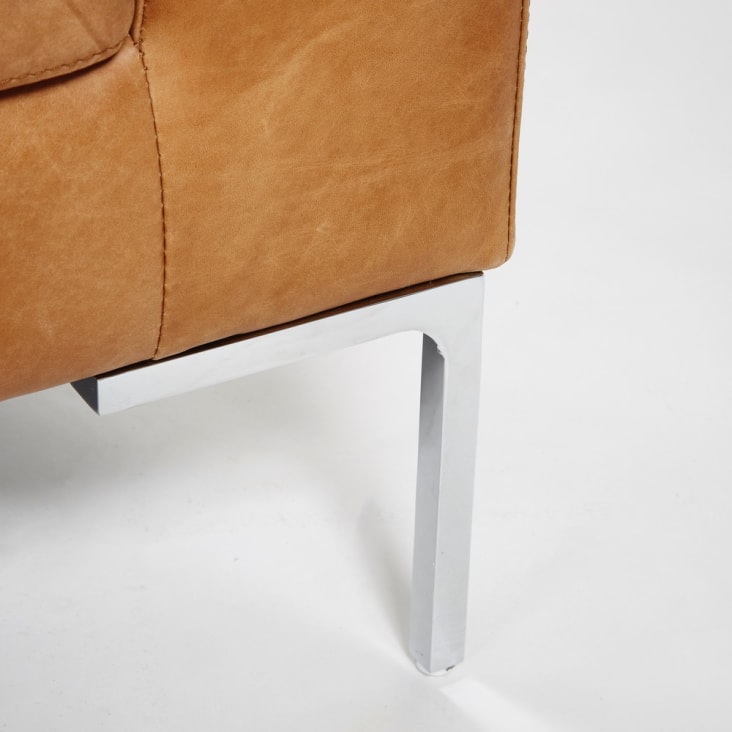 Maisons du Monde Hayden - Sofá de 3 plazas de piel camel Rebajas top