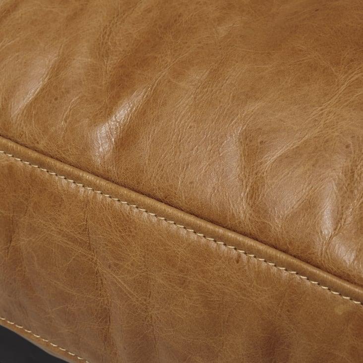 Maisons du Monde Wellington - Sofá 4 plazas de piel color camello Envío gratis