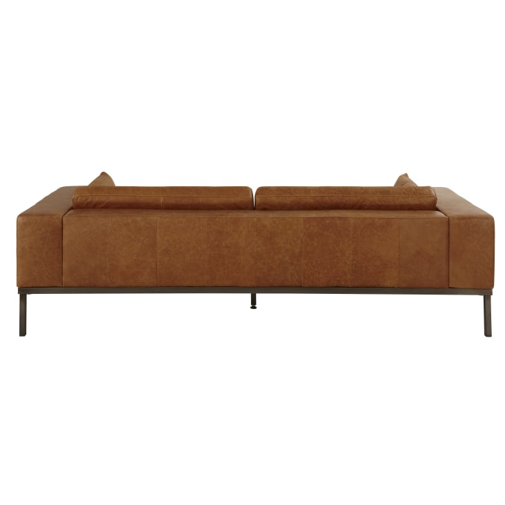 Maisons du Monde Wellington - Sofá 4 plazas de piel color camello Envío gratis
