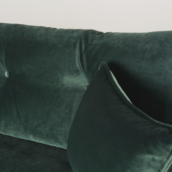 Maisons du Monde Brooke - Sofá cama de estilo escandinavo de 3/4 plazas de terciopelo verde Solo hoy