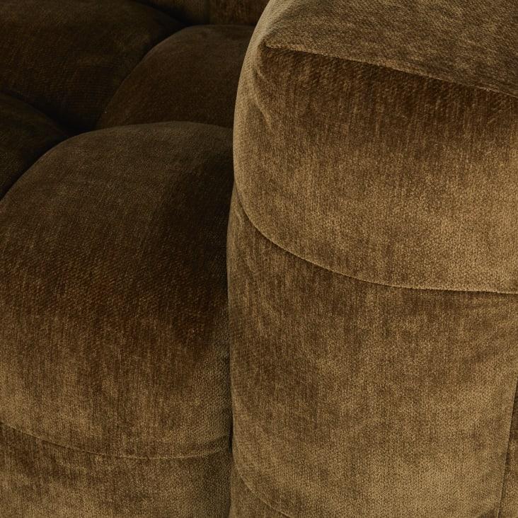 Maisons du Monde Lilo - Sofá de 2 plazas de terciopelo verde caqui Promoción trimestral