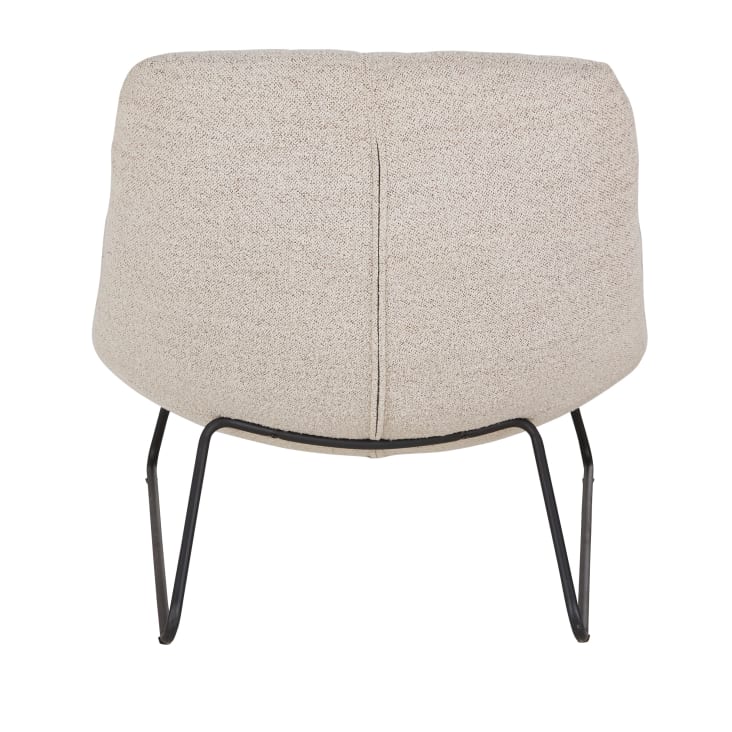 Maisons du Monde Moon - Sillón de tela rizada gris con reposapiés Solo queda un día