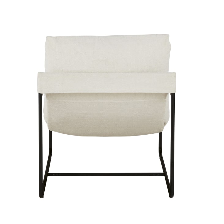 Maisons du Monde Van - Sillón beige con patas de acero negro Liquidación