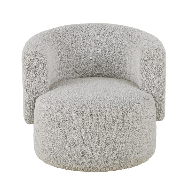 Maisons du Monde Boogie - Sillón de tela color gris moteado efecto lana rizada Envío internacional gratuito