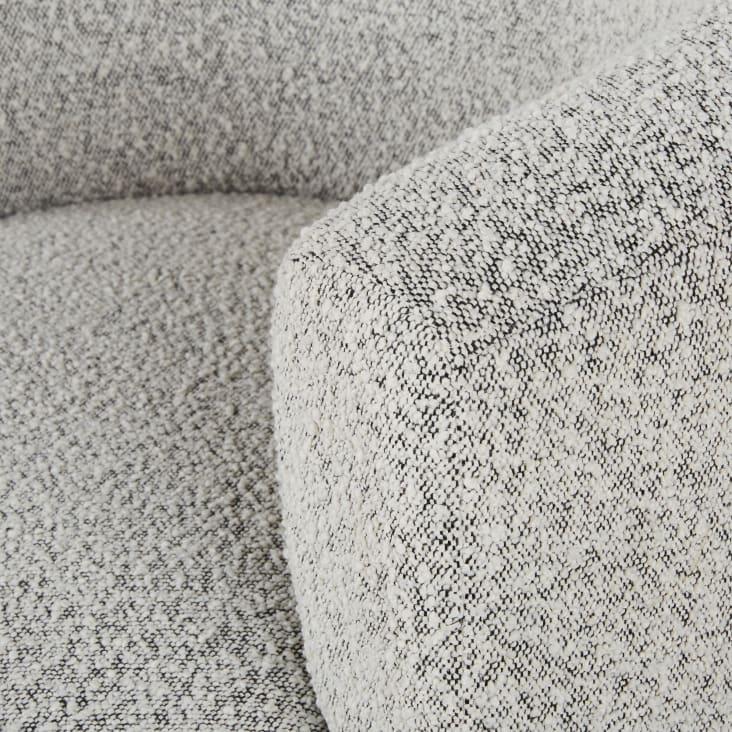 Maisons du Monde Boogie - Sillón de tela color gris moteado efecto lana rizada Envío internacional gratuito