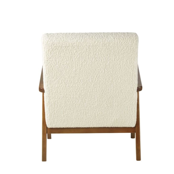 Maisons du Monde Hermann - Sillón de rizo blanco y fresno macizo Ahorra y exporta