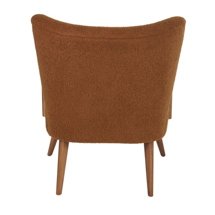 Maisons du Monde Meyer - Sillón de rizo de color ladrillo En oferta