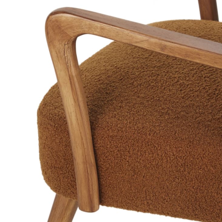 Maisons du Monde Meyer - Sillón de rizo de color ladrillo En oferta