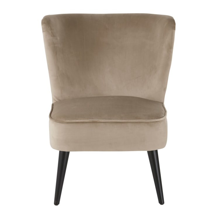 Maisons du Monde Palm - Sillón vintage y terciopelo beige Descuentos del mes