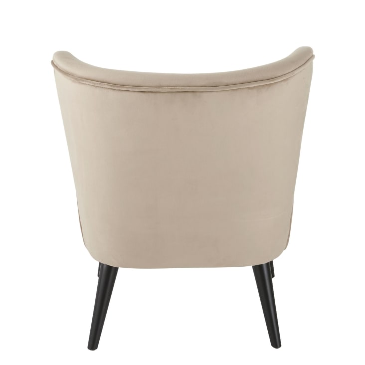 Maisons du Monde Palm - Sillón vintage y terciopelo beige Descuentos del mes