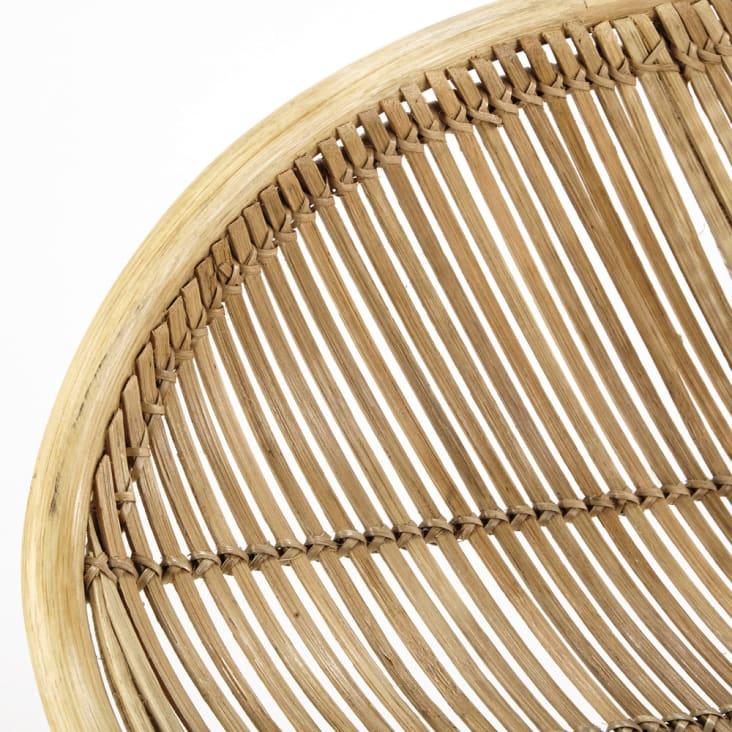 Maisons du Monde Pitaya - Silla de mimbre y patas de acero negro Oferta exclusiva