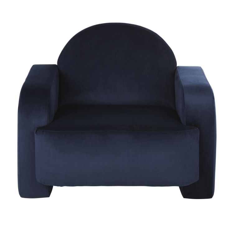 Maisons du Monde Fareed Business - Sillón profesional de terciopelo azul oscuro Descuento por venta flash