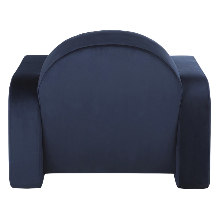 Maisons du Monde Fareed Business - Sillón profesional de terciopelo azul oscuro Descuento por venta flash