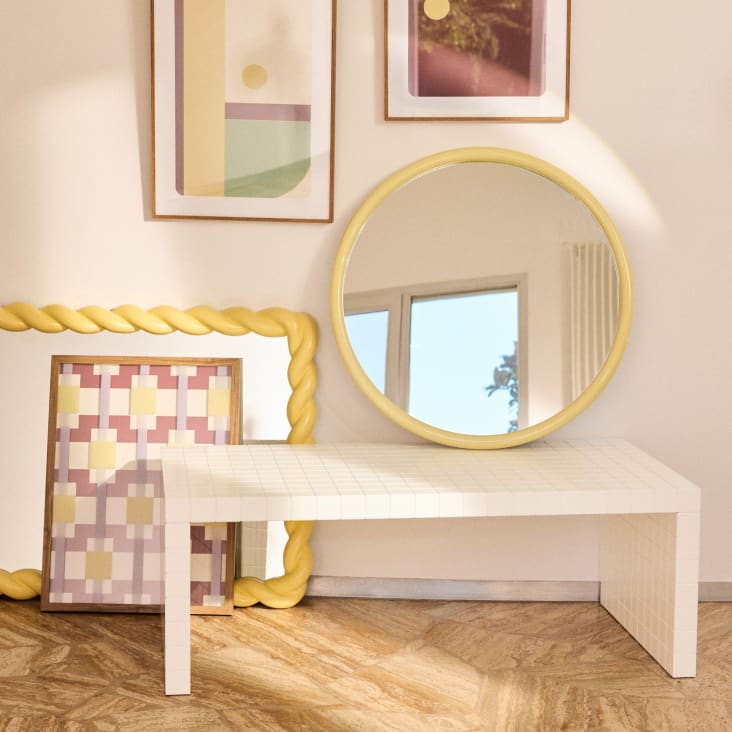 Maisons du Monde Louma - Espejo rectangular amarillo 70x100 cm Rebajas de fin de temporada
