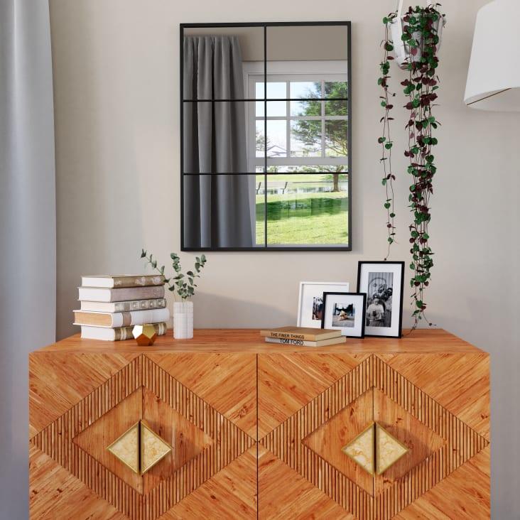 Maisons du Monde CORBARA - Espejo de metal negro 60x80 Devoluciones gratuitas