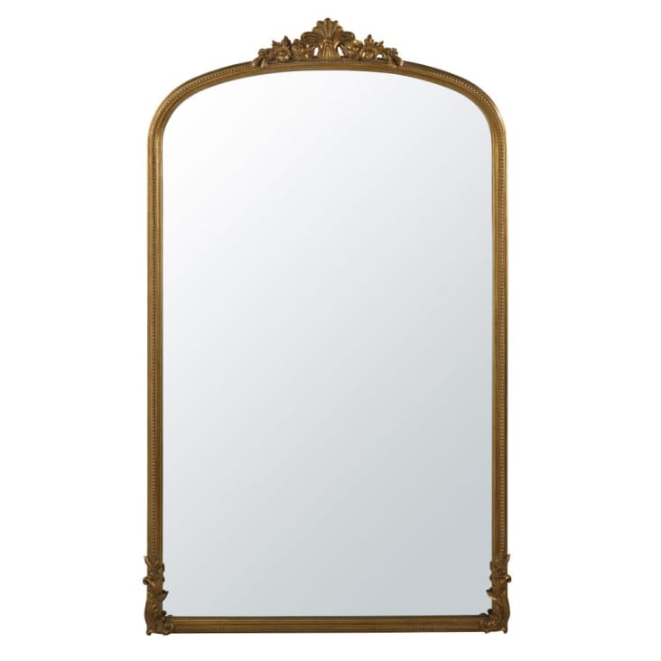 Maisons du Monde OMERA - Espejo grande dorado con efecto envejecido 119x194