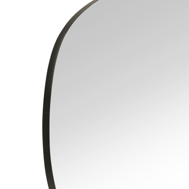 Maisons du Monde ALLAN - Espejo ovalado de metal negro 79 x 73 Outlet online