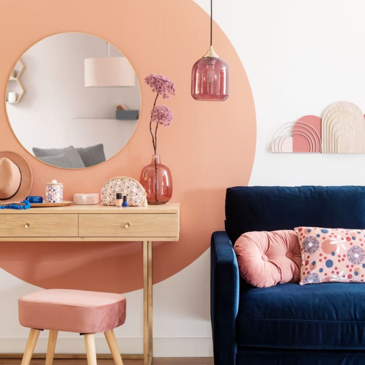 Maisons du Monde KENYA - Espejo de metal dorado D.70 En oferta