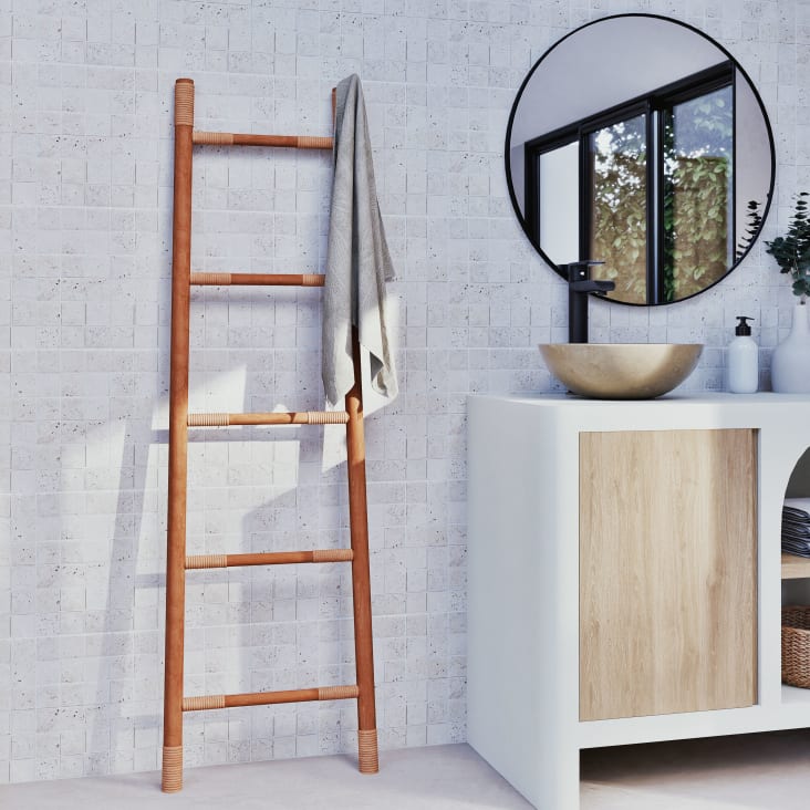 Maisons du Monde CLEMENT - Espejo redondo de metal negro D.70 Rebajas de fábrica