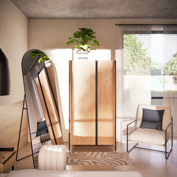 Maisons du Monde MAXANDRE - Espejo de arco grande de pie negro 80x200 Ventas relámpago
