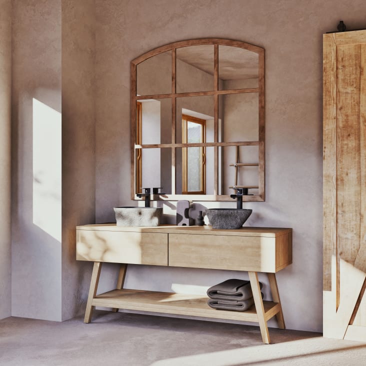 Maisons du Monde MALO - Espejo marrón 117x130 Descuento