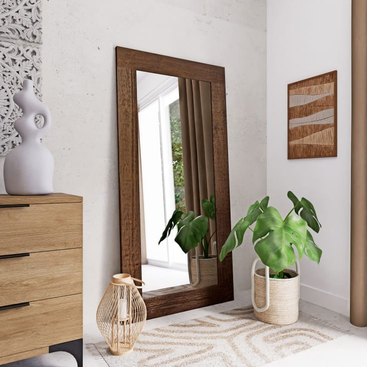 Maisons du Monde Espejo de pino 82x165 Tienda