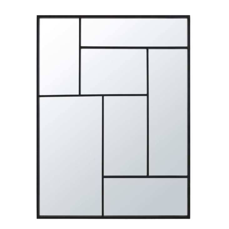 Maisons du Monde JOSH - Espejo de metal negro 91x121