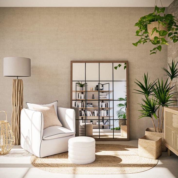 Maisons du Monde DENYS - Espejo ventana de pino y metal con efecto envejecido 121x165 Oferta especial