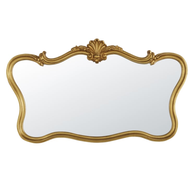 Maisons du Monde VALENTINA - Espejo rectangular con molduras doradas 140 x 80