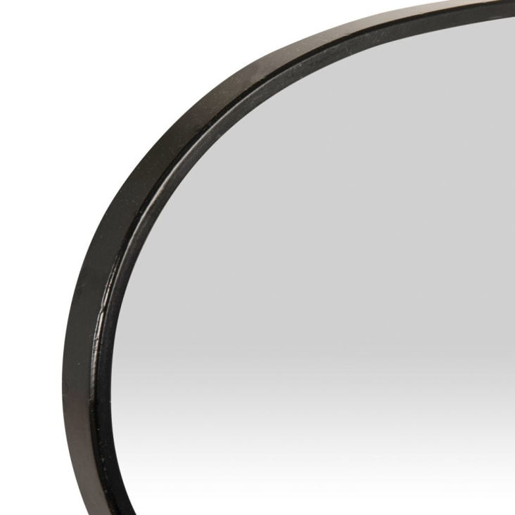 Maisons du Monde FAUSTO - Espejo ovalado de metal negro 43 x 65 Precio de fábrica