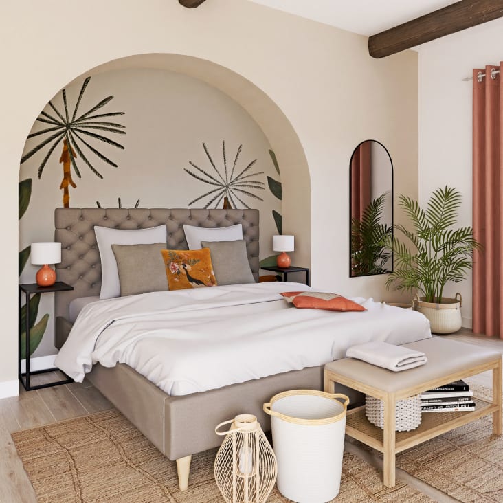 Maisons du Monde JULIO - Espejo de metal negro 65x140 Promoción por tiempo limitado