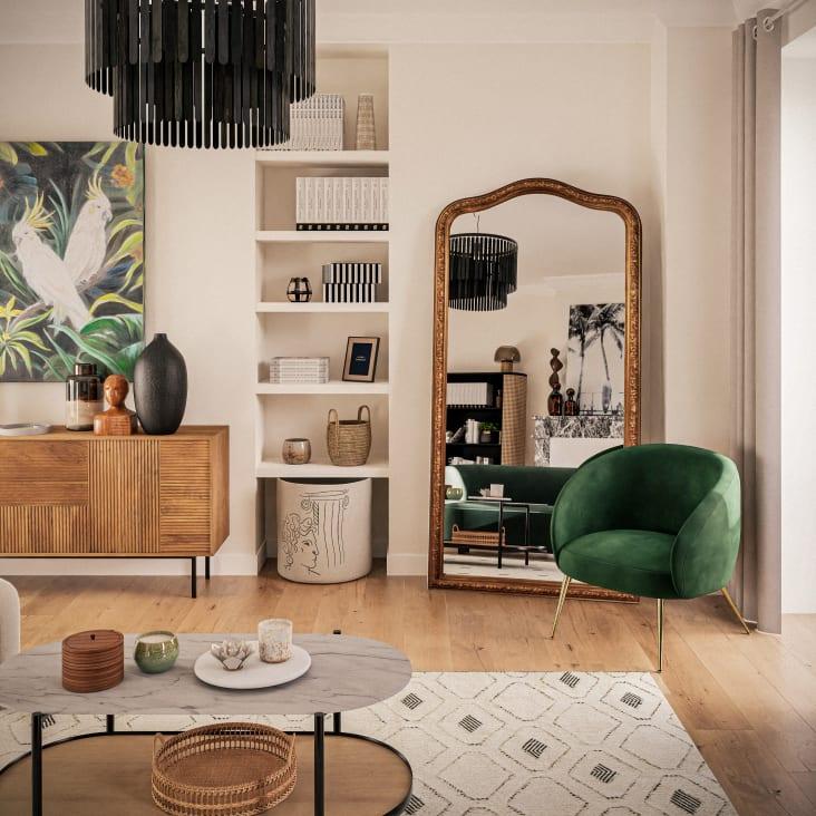 Maisons du Monde FONTENAY - Espejo grande tallado dorado 100x200 Oferta especial de fábrica