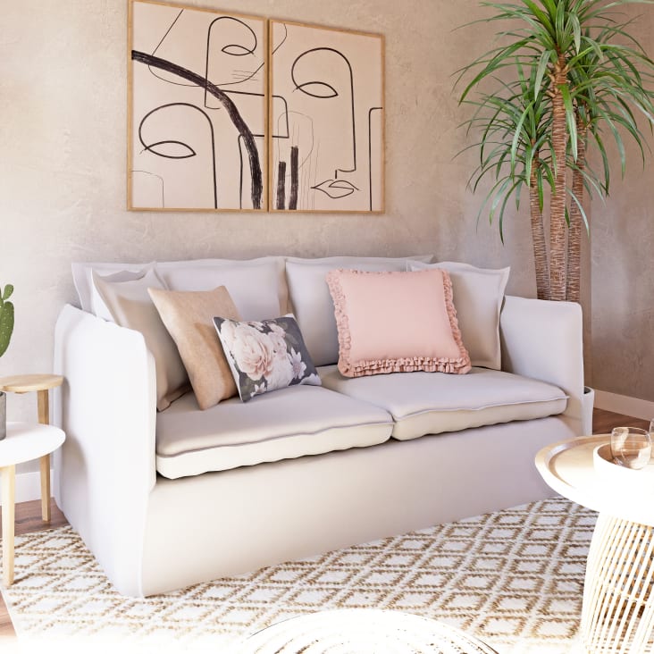 Maisons du Monde VINCENT - Díptico con estampado abstracto beige negro y marrón 84 x 60 Grandes descuentos