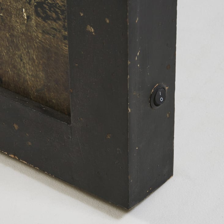 Maisons du Monde PRESCOTT - Marco luminoso con mapamundi negro 180x120 Tienda de fábrica