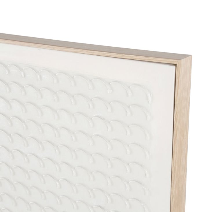 Maisons du Monde RIVIA - Lienzo pintado blanco 100x100 Oferta exclusiva