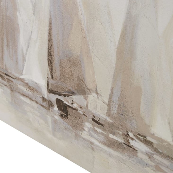 Maisons du Monde BAPTISTE - Lienzo de veleros en azul y beige 120 x 60 Descuento por venta flash