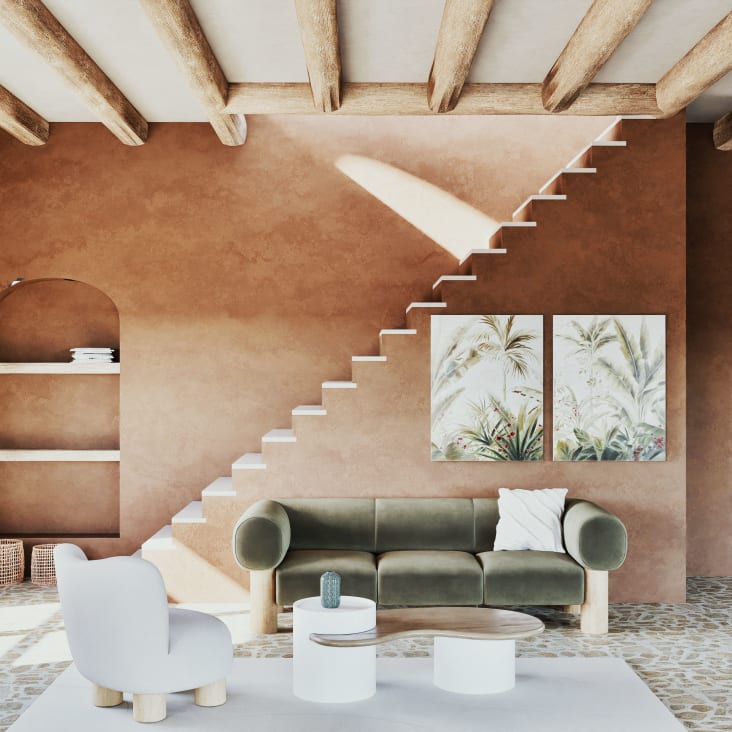 Maisons du Monde Lienzos con paisaje tropical 160x100 (x2) Ofertas de temporada