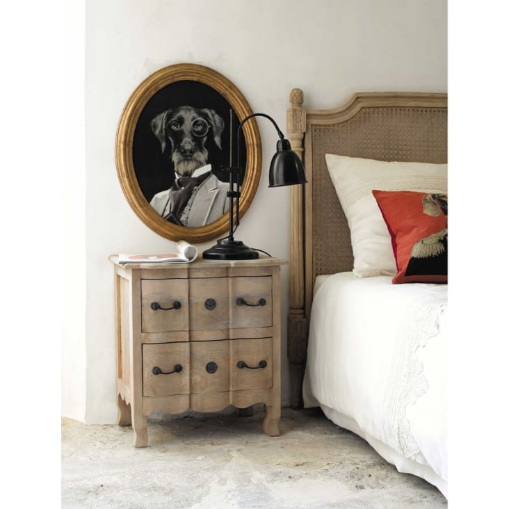 Maisons du Monde Oscar - Cuadro ovalado de perro 53x64 Ofertas especiales