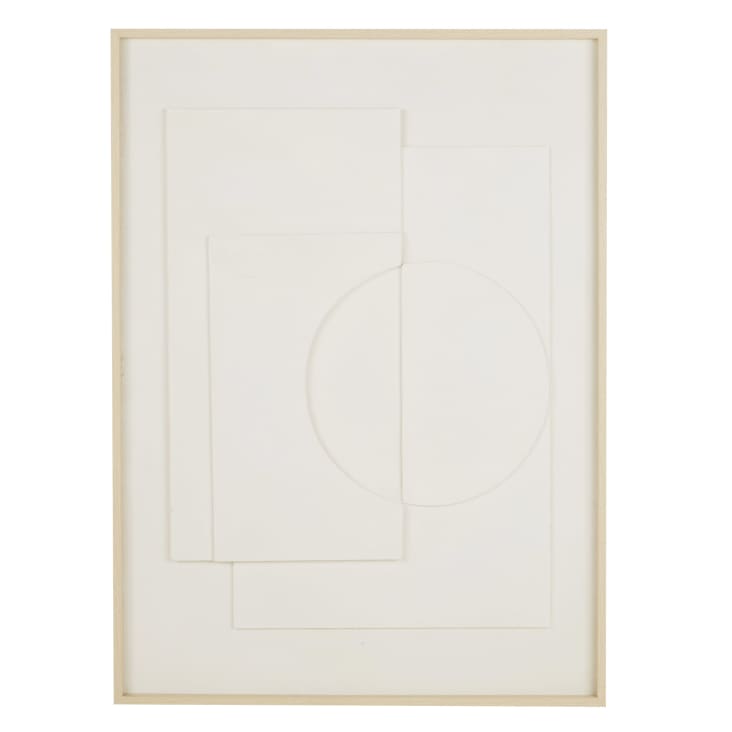 Maisons du Monde MARLON - Lienzo abstracto color crudo 80 x 110 Devoluciones gratuitas