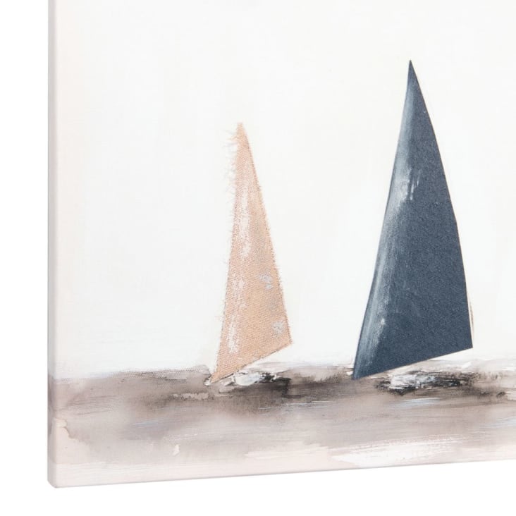 Maisons du Monde Lienzo con pintura de barcos 90 x 45 Outlet online