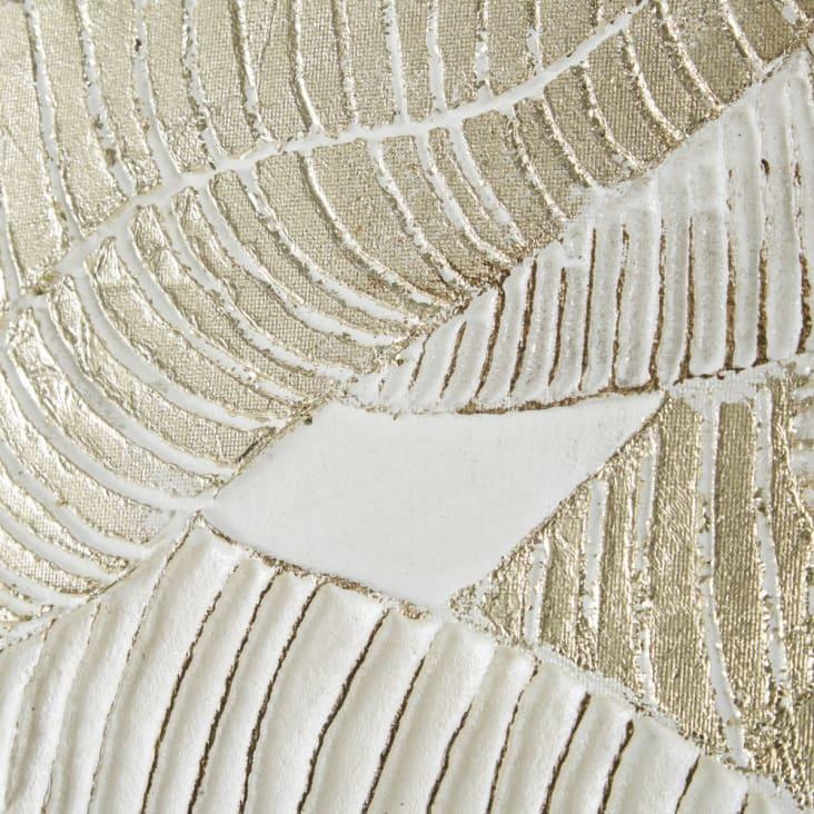 Maisons du Monde FAUSTINE - Lienzo blanco pintado y dorado 90x120 Rebajas