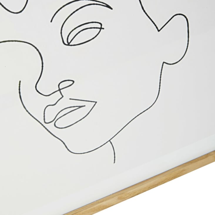 Maisons du Monde GABRIELLA - Cuadro de impresión con rostros minimalistas 75x100 Ofertas