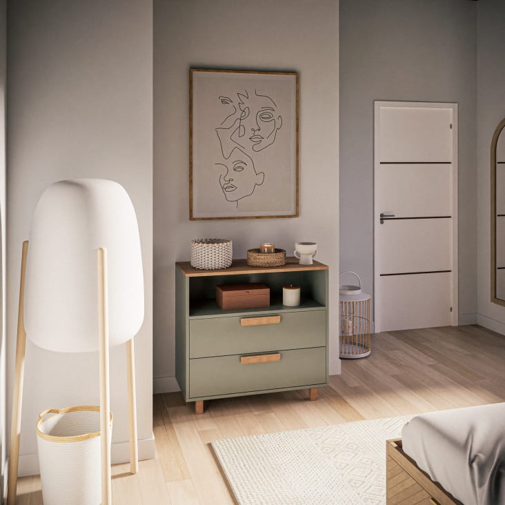 Maisons du Monde GABRIELLA - Cuadro de impresión con rostros minimalistas 75x100 Ofertas