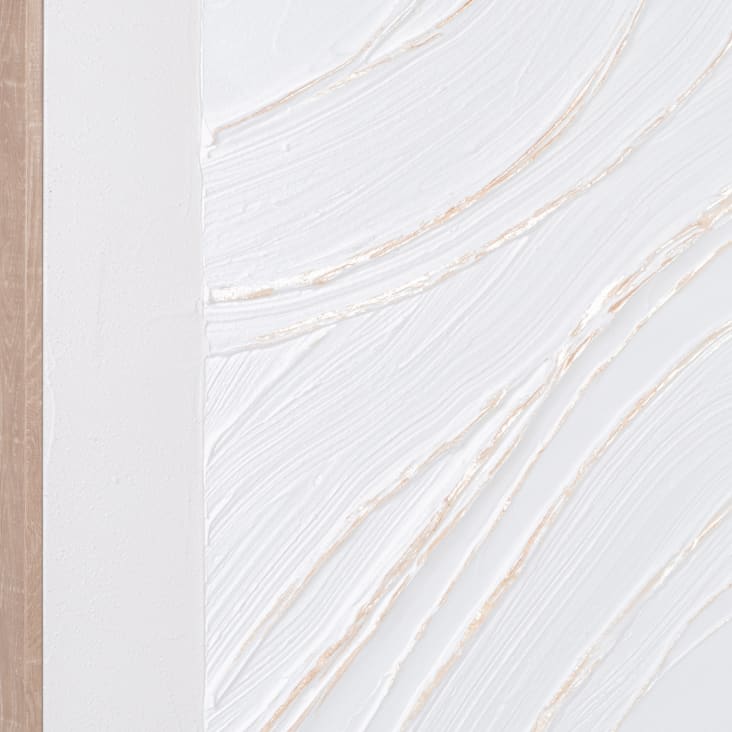 Maisons du Monde Bonnieux - Lienzo pintado en blanco de 64x80 cm Gran oferta