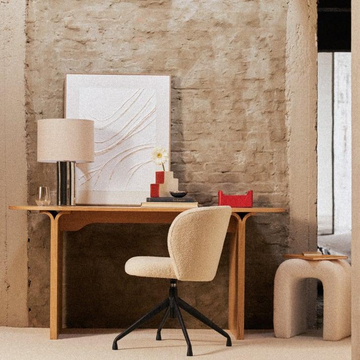 Maisons du Monde Bonnieux - Lienzo pintado en blanco de 64x80 cm Gran oferta