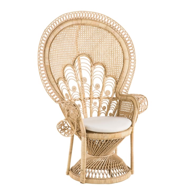 Maisons du Monde Manille - Silla de diseño de mimbre trenzado Liquidación